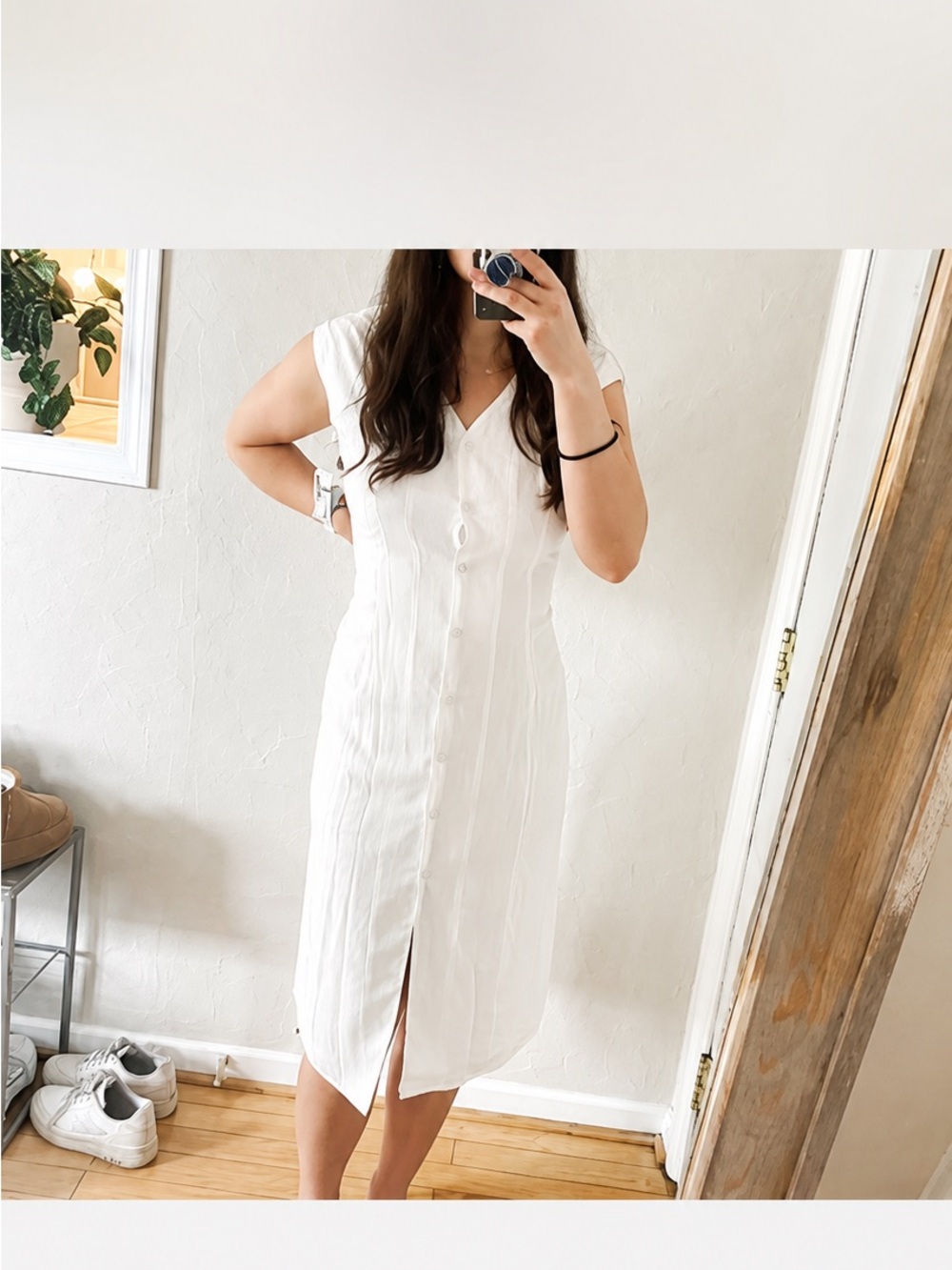 NWT The Limited White Midi Dress • Sofia Richie Inspired Minimalist Summer Dress